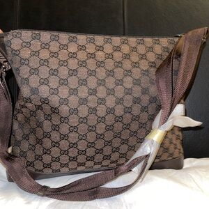 Gucci Brown Monogram Messenger Bag NEW Will be Authenticated B4 purchase by PM